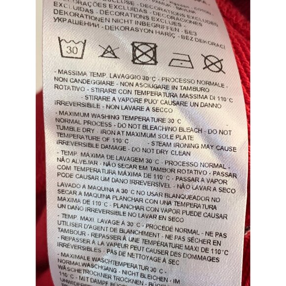 Armani Exchange Mens Red Full Zip Hoodie Sweatshirt XXL RX10638 Spelled Out - Picture 5 of 11